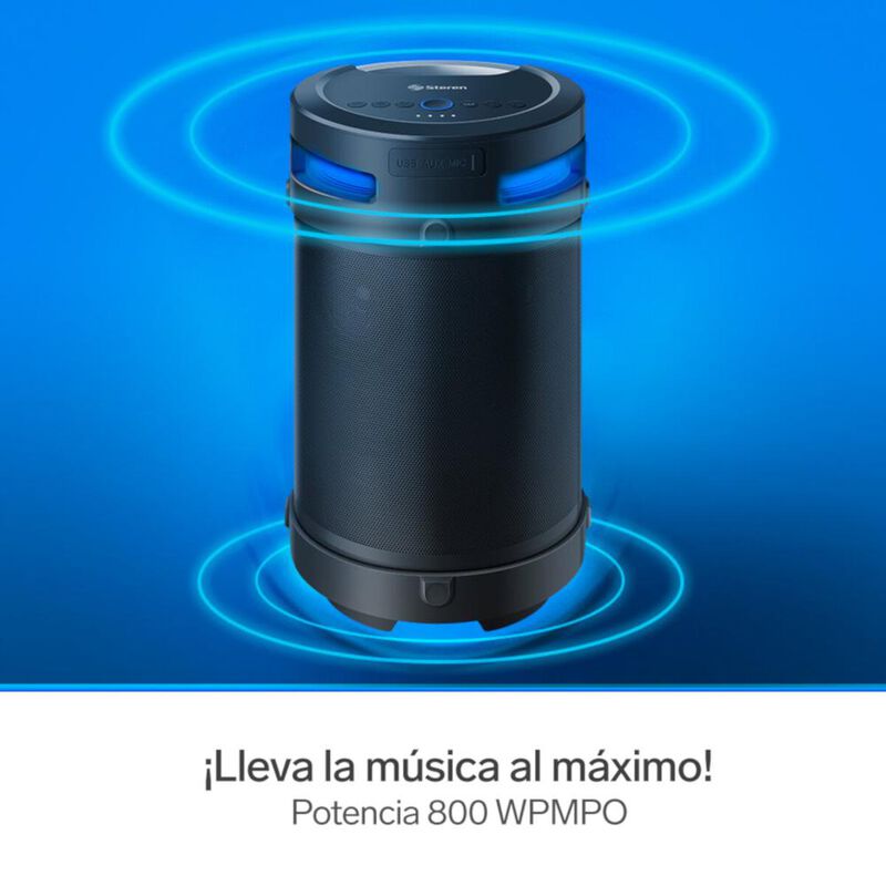 Bocina Bluetooth Bazooka XBass TWS, 800 W PMPO image number null