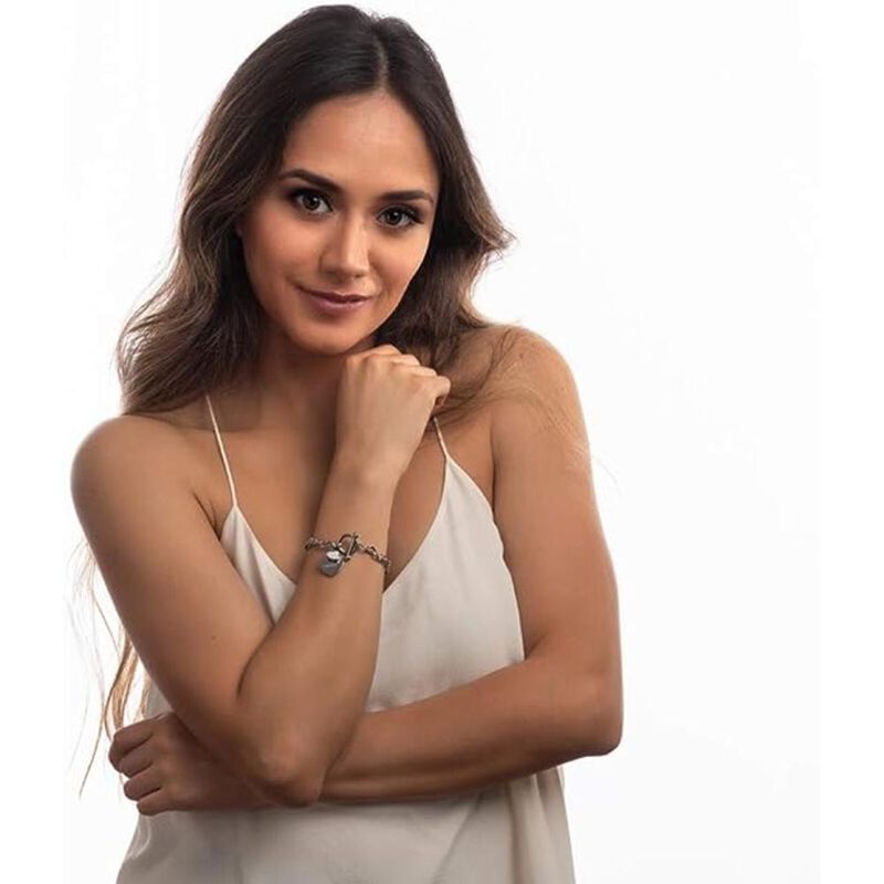 Pulseras Mujer Acero Inoxidable Coraz&oacute;n Regalo ... image number null