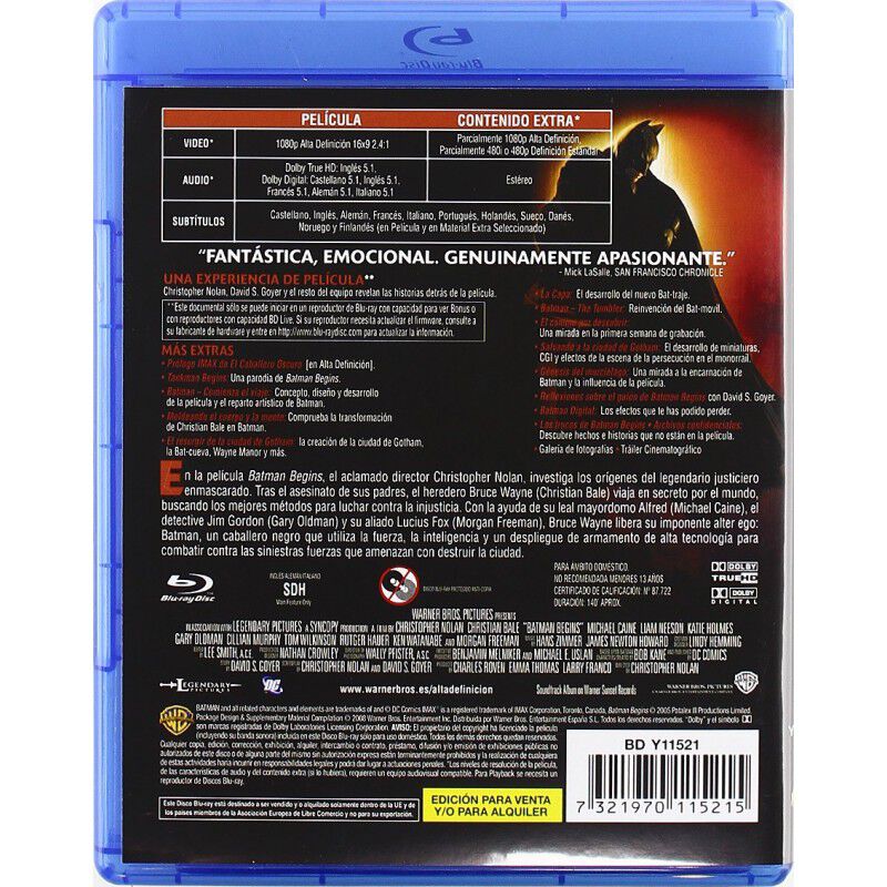 Batman Begins [blu-ray] image number null