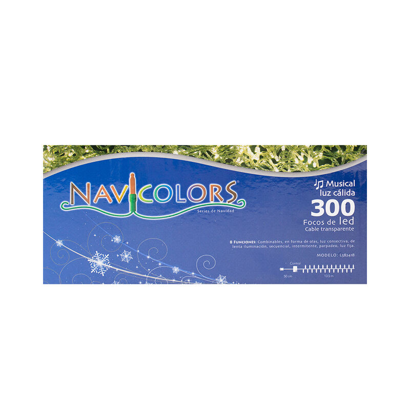 Serie  Musical LED C&aacute;lida 300 focos Cable Trans... image number null