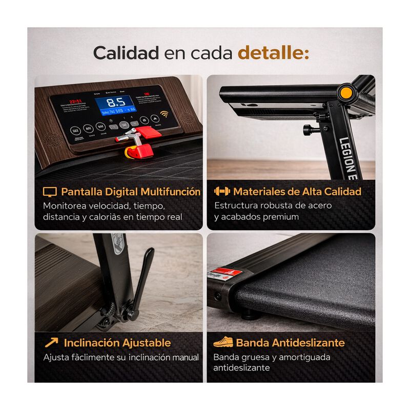 Caminadora El&eacute;ctrica Plegable Residencial 1.5hp... image number null