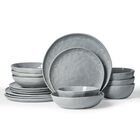 Juego De Vajilla Famiware De 16 Piezas Gris Elegante