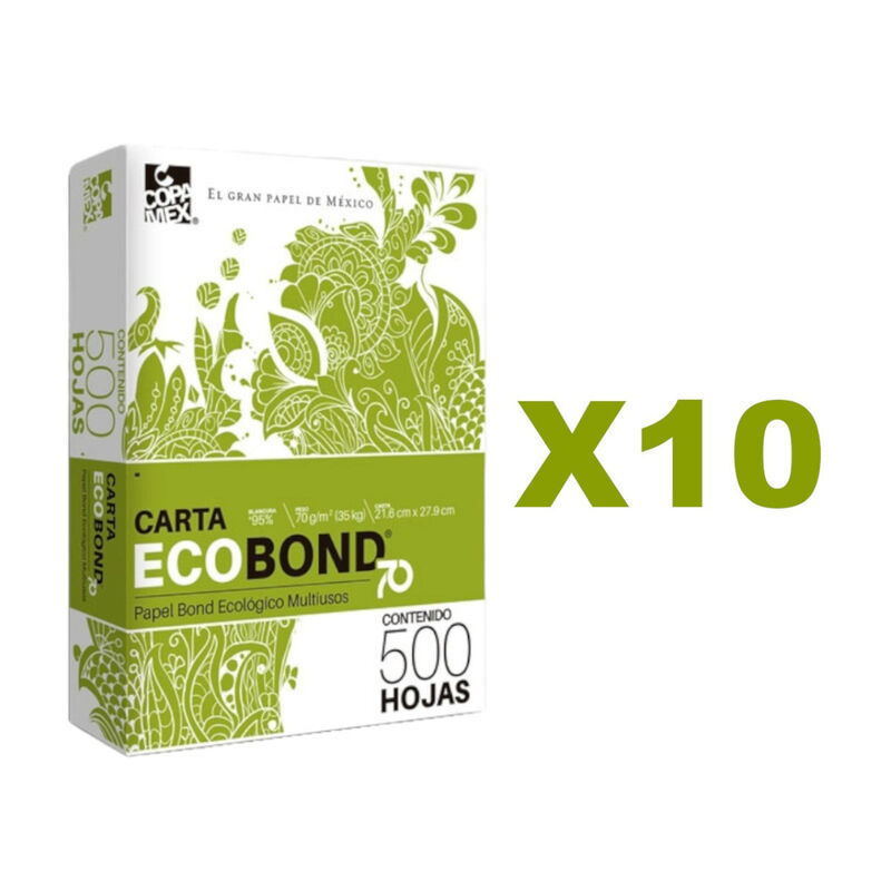 Caja Papel Carta ECOBOND 5000 Hojas Blanco 95% image number null