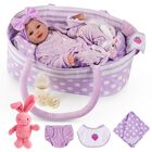 Mu&ntilde;eca Reborn Babeside Lifelike De 43 Cm Con Capazo Y Kit De Alimentaci&oacute;n