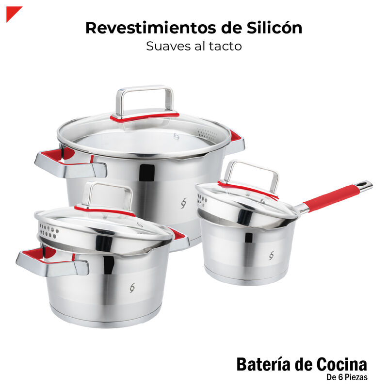 Bogner Bater&iacute;a De Cocina Acero Inoxidable 6 Pie... image number null