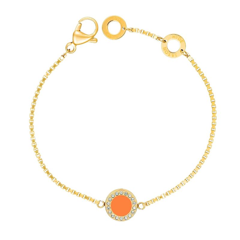 PULSERA OCEAN CADENA CHAPADA EN ORO Y CHARM NAR... image number null