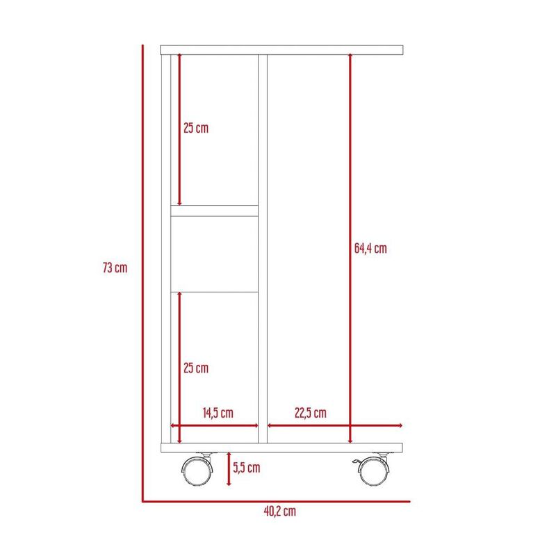 Escritorio Portable Tay, Caf&eacute; Claro, con Rodach... image number null