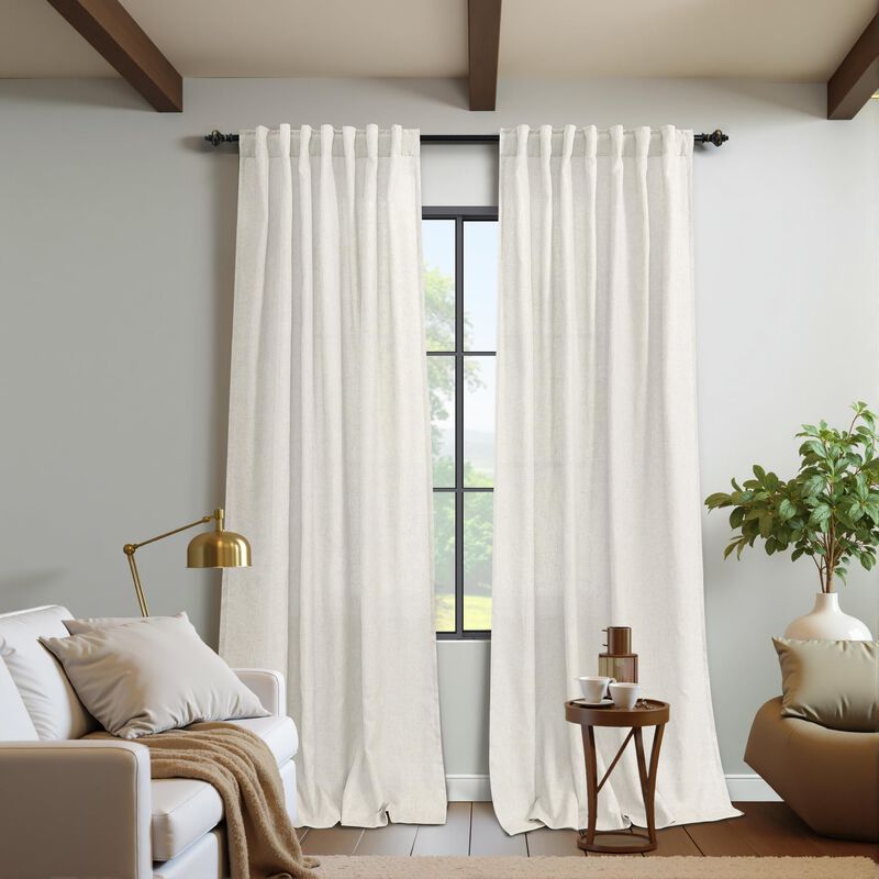 Cortinas Koufall De Lino Transparente, 230 X 22... image number null