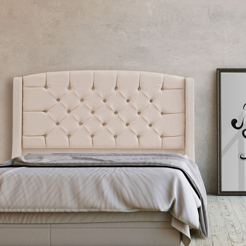 Cabecera Queen Size Dicasa Sitka Beige Claro image number null