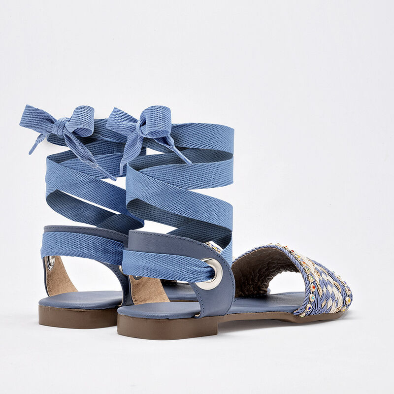 Calzado pasion Sandalia para mujer azul beige o... image number null