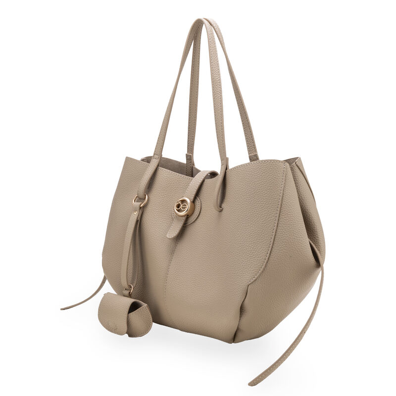 Bolsa Tote Grande Con Porta Audif&oacute;nos Color Bei... image number null
