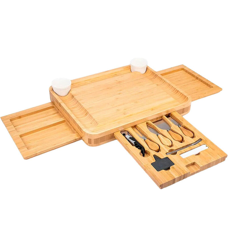 Tabla para Quesos Grande de Bamb&uacute; con Cuchillos... image number null