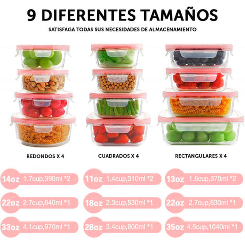 Set Bradtrendy de 12 Recipientes de Vidrio Herm... image number null