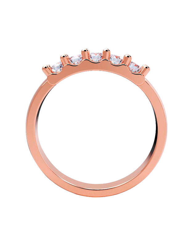 Anillo de Compromiso en Oro Rosa 14K con Circon... image number null