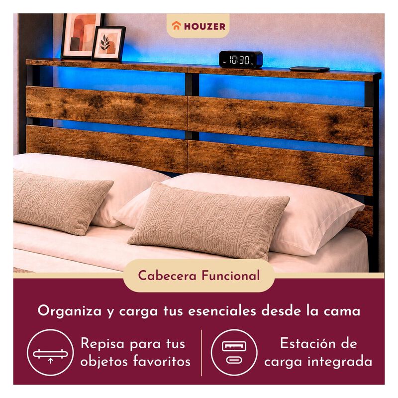 Base Cama Matrimonial Reforzada 750kg Cabecera ... image number null