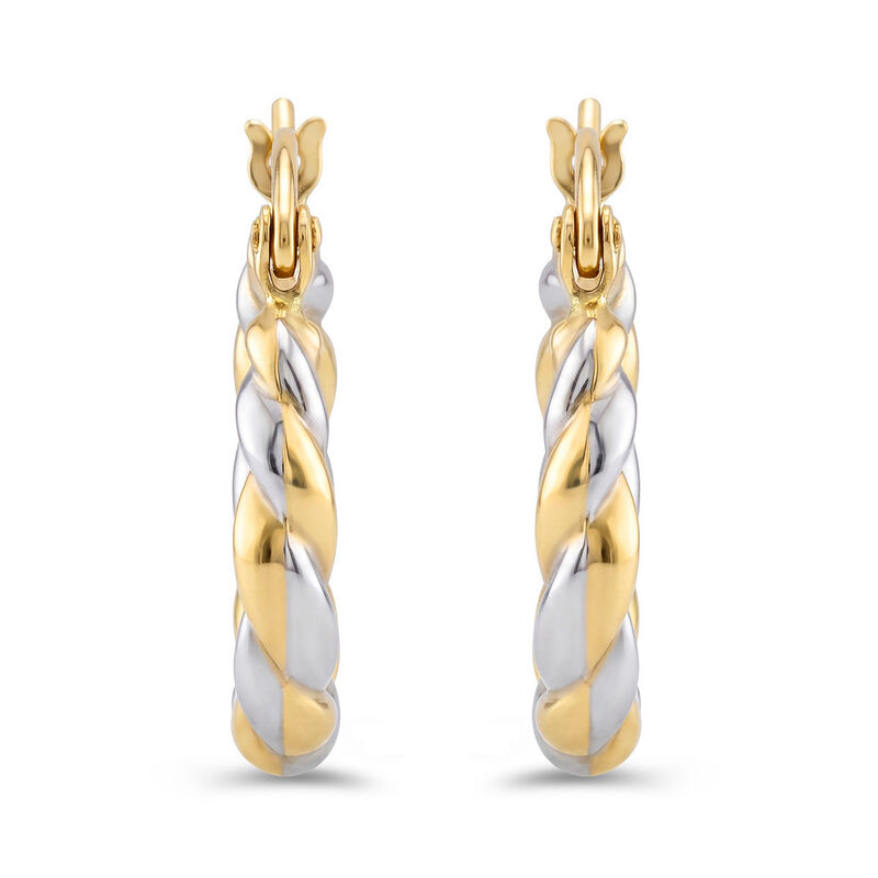 Arracadas De Oro Amarillo Y Blanco 14k (16.3mm ... image number null