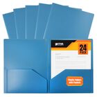 Carpeta De Archivo Better Office Products, Paquete De 24, Azul Claro