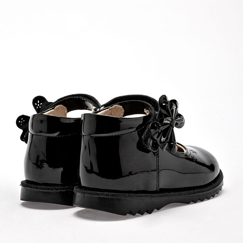 Coqueta Zapato Casual Para Ni&ntilde;a Negro Charol Co... image number null
