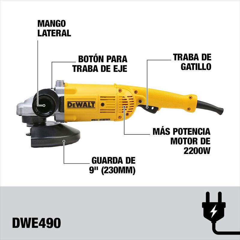 Esmeriladora Dewalt 9" 2200w Profesional Modelo... image number null