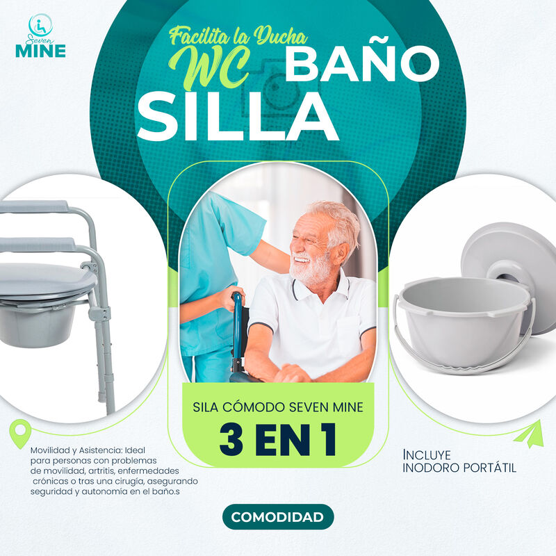 Silla Comodo Seven Mine SM-88 | 3 en 1 Port&aacute;til... image number null