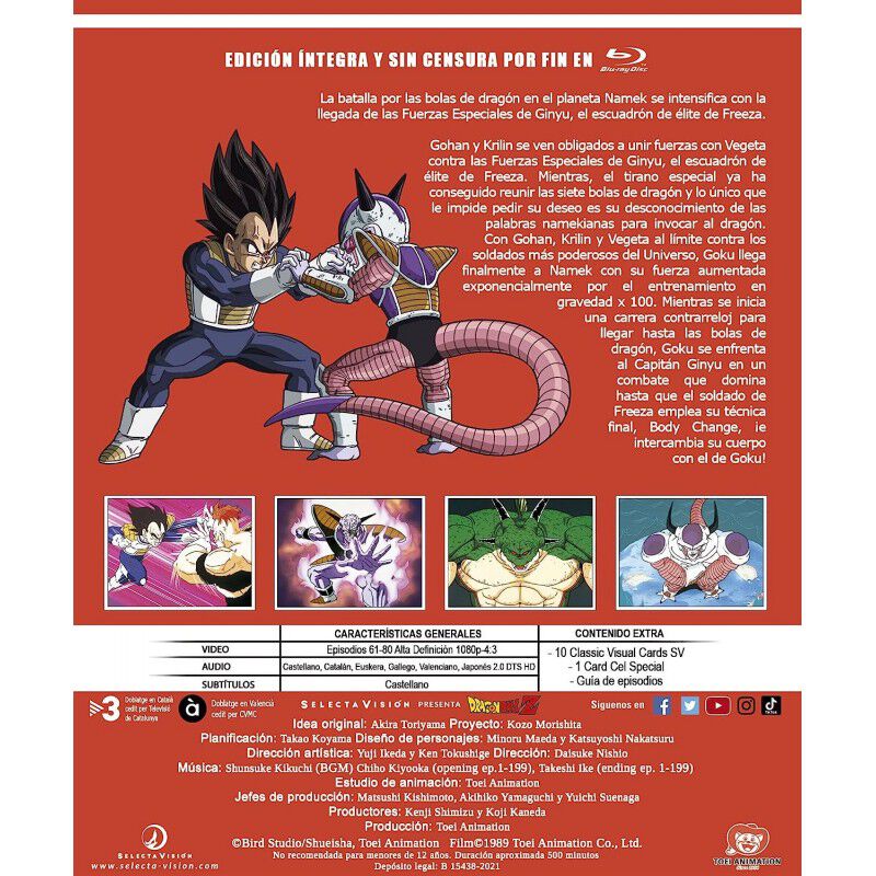Dragon Ball Z Box 4 Bluray Episodios 61 A 80 (2... image number null