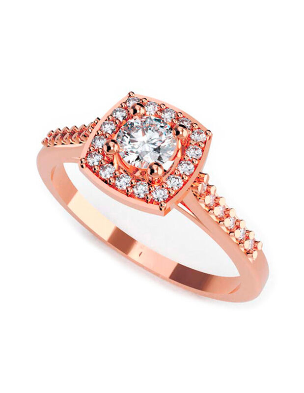 Anillo de Compromiso de 14K con Circonia Talla ... image number null