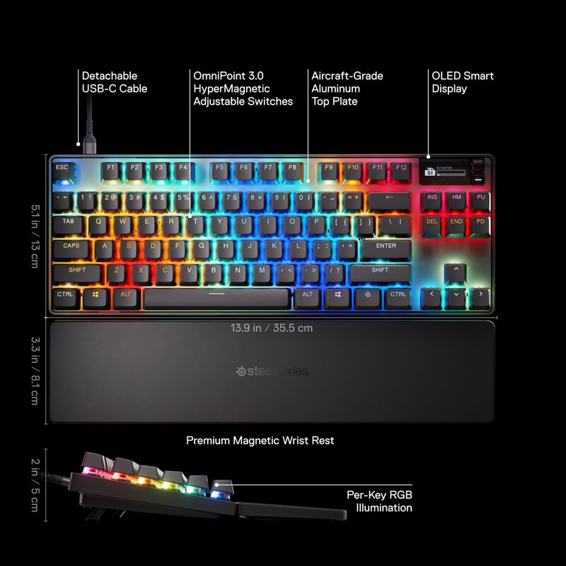 Teclado Steelseries Apex Pro Tkl Gen 3 Omnipoin... image number null
