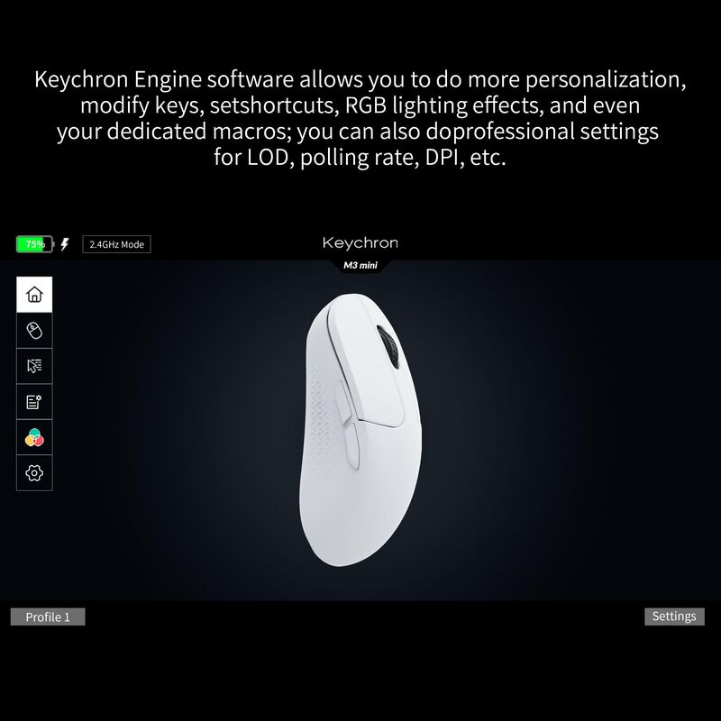 Rat&oacute;n &Oacute;ptico Inal&aacute;mbrico Keychron M3 Mini 26.00... image number null