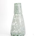 Jarra de Buró de Vidrio Soplado Cheetah Blanco Marea Baja