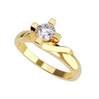 Anillo de Compromiso de 14K con Diamante de Laboratorio 0.20 CT F VS1 Talla 10 ORO AMARILLO 14K &ndash; / FJ705-20-14Y-LG-10