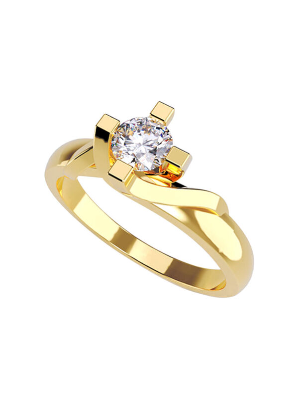 Anillo de Compromiso de 14K con Diamante de Lab... image number null