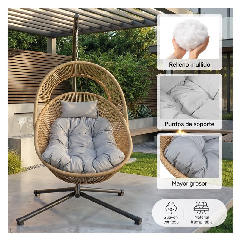 Columpio Exterior Silla Colgante Terraza Jardin... image number null