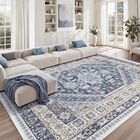 Alfombra De &Aacute;rea Zesthome Azul Lavable 305x244 Cm