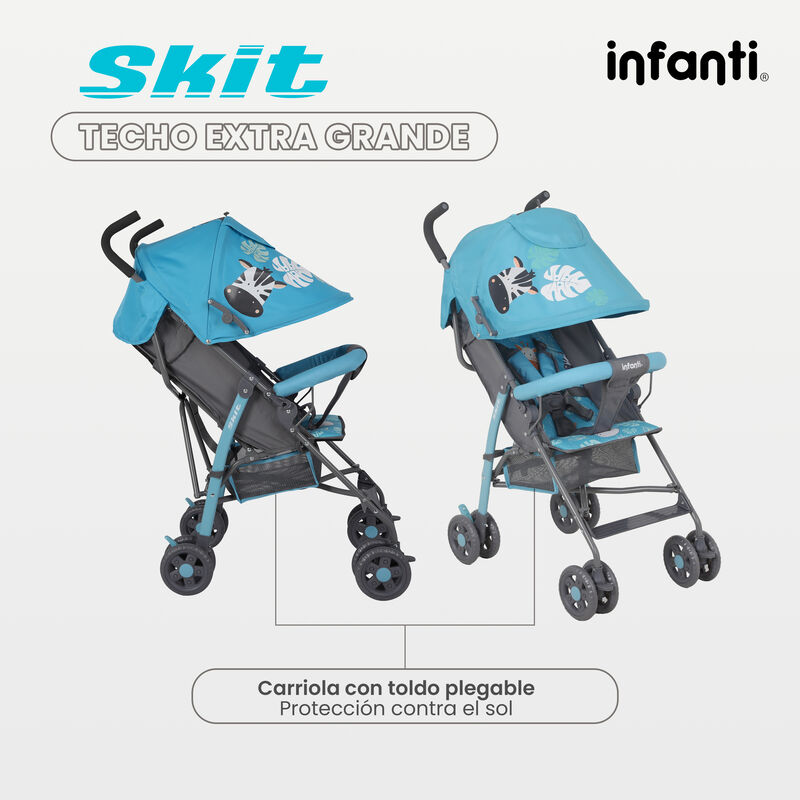 Carriola de Bast&oacute;n Skit Safari Azul image number null