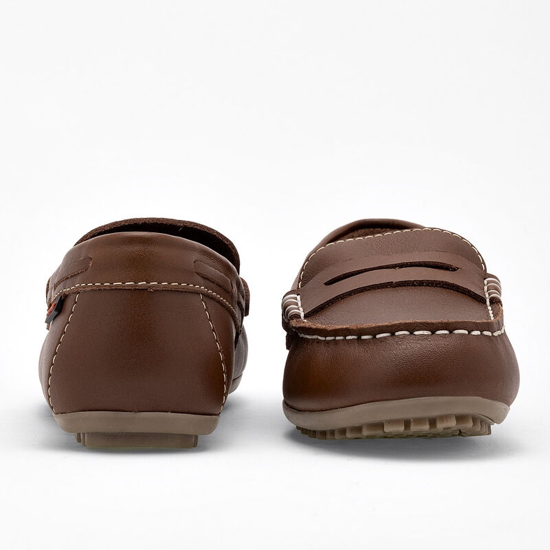 Audaz Zapato Casual De Piel Para Ni&ntilde;o Camel Cod... image number null