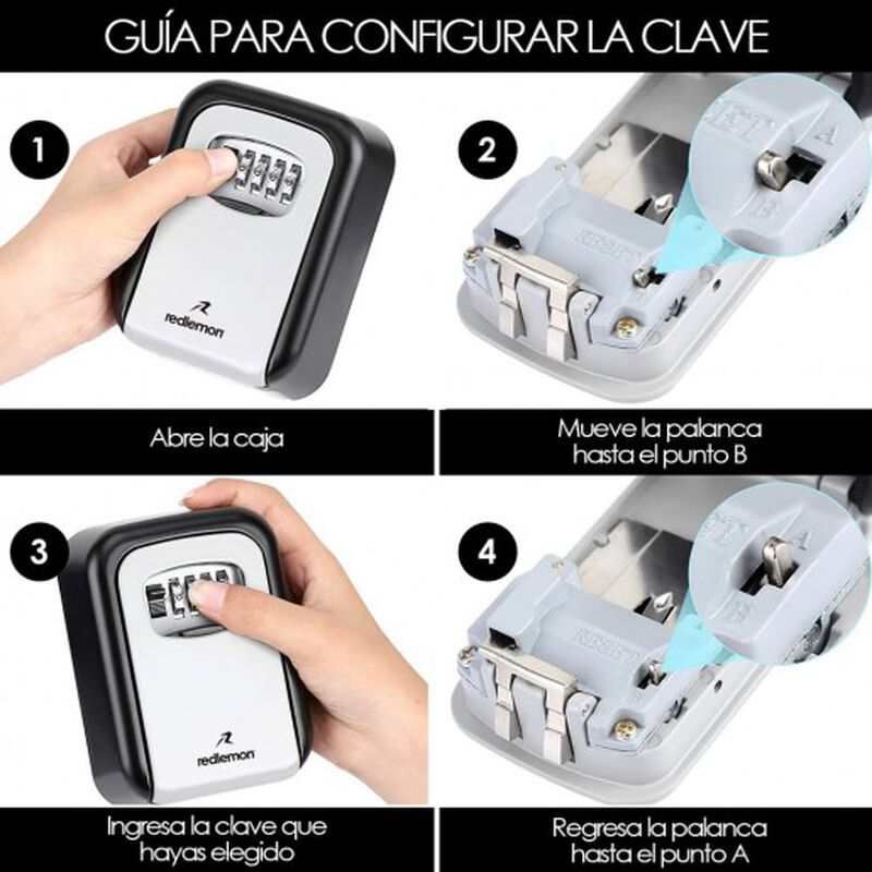 Candado De Combinaci&oacute;n Con Caja De Seguridad image number null