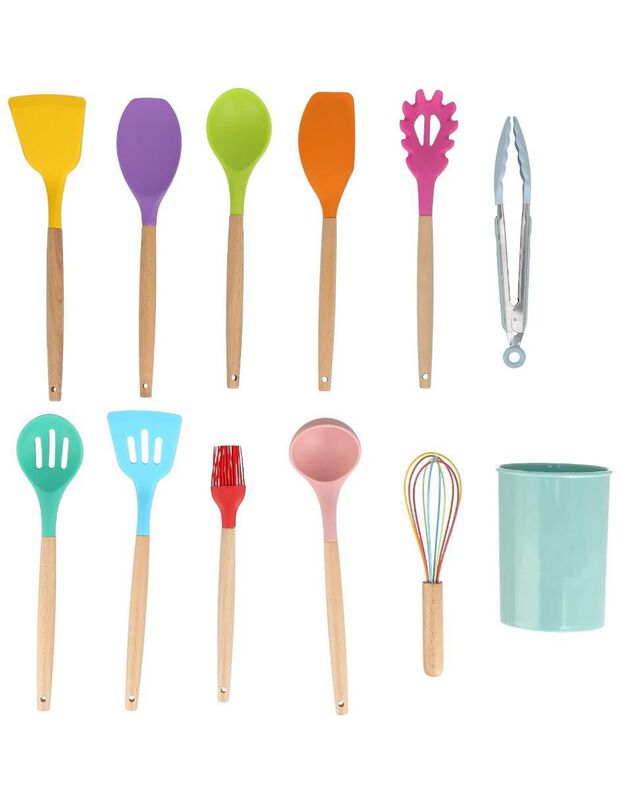 Set Utensilios Pink Brule De Madera image number null