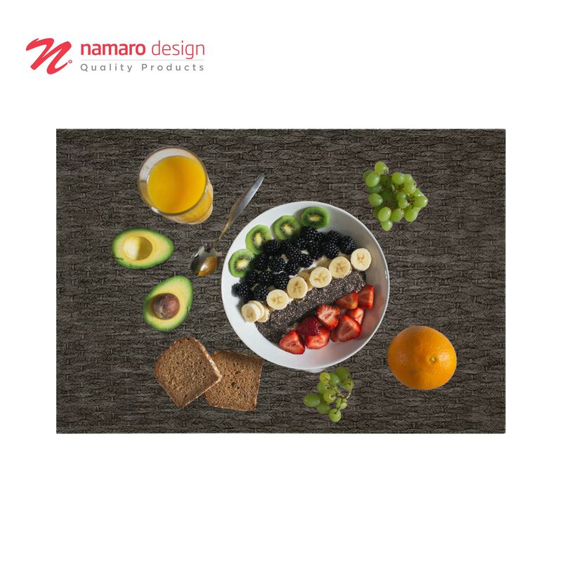 Mantel Individual 4 Piezas Trenzado Gris Claro ... image number null