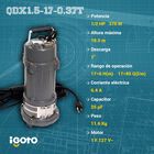 Igoto Qdx1.5-17-0.37t Bomba Sumergible Agua 1/2 Hp