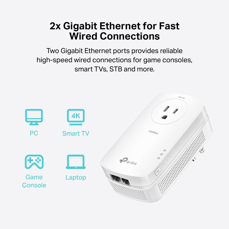 Adaptador Powerline Tp-link Av2000 Tl-pa9020p K... image number null