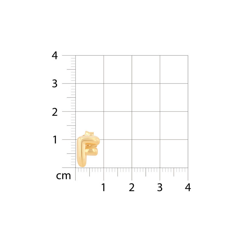 Aretes De Oro Amarillo De 10K (Letra F) image number null