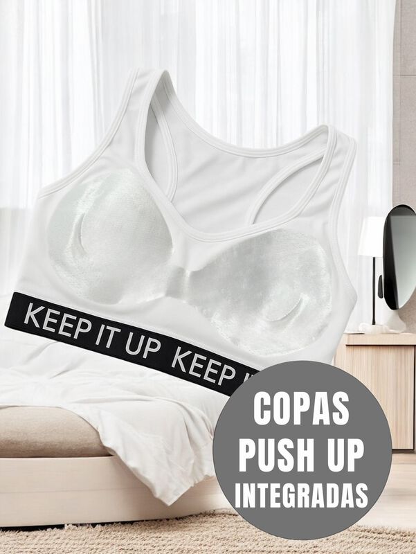Bra Mujer Con Copas Push Up Peto Medio BRA-1004... image number null