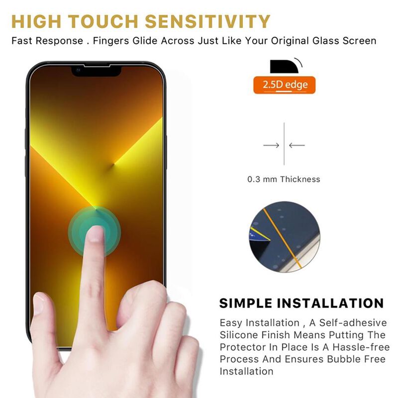 Mica Vidrio MYBAT para iPhone 14 13 y 14 PRO Pr... image number null