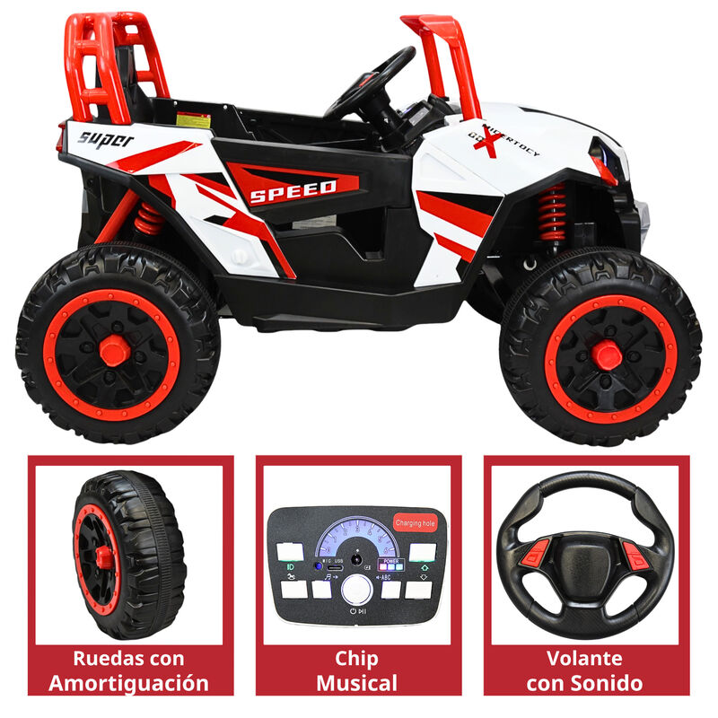 Montable Eléctrico para Niños 4x4 Luz Sonido Bl... image number null