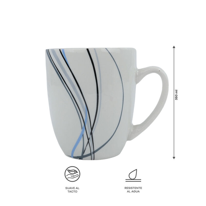 Vajilla Linn&eacute;a para 6 Personas - Cer&aacute;mica Azul/... image number null