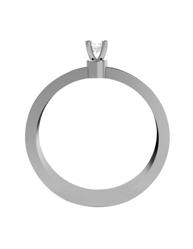 Anillo de Compromiso en Oro de 14K con Circonia... image number null