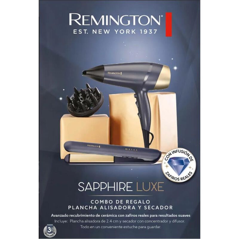 Combo Remington Sapphire Luxe Alaciador+secador... image number null