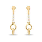Aretes De Oro Amarillo 10k Con Zirconias