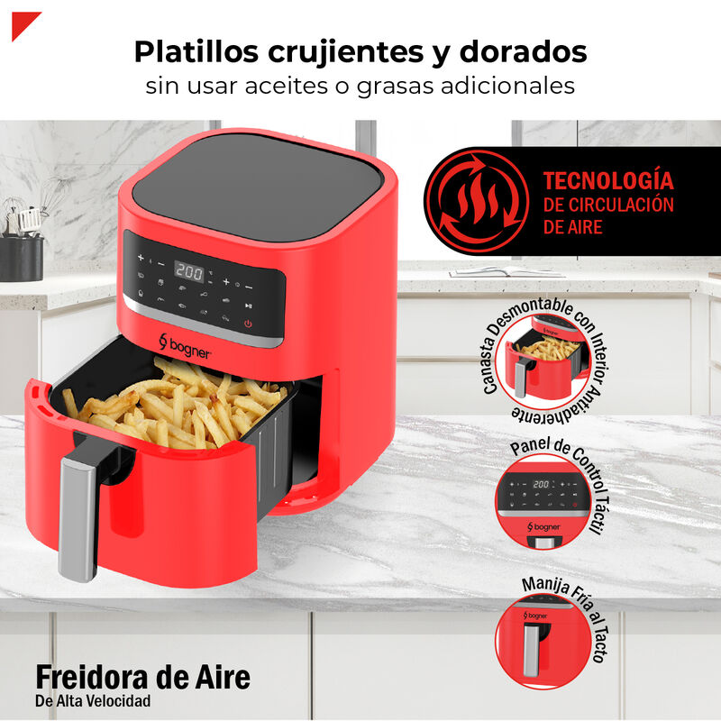 Bogner Freidora De Aire Alta Velocidad 3.3 L Ba... image number null
