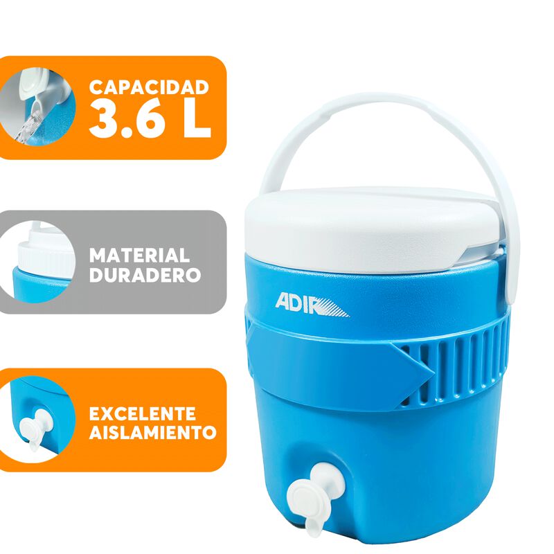 2 Termo 1 Galon Con Boquilla 3.8L c/u Azul 1211... image number null